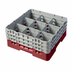 Thumbnail image #2 for Cambro Camrack® Full Size 9-Compartment Glass Rack with 3 Extenders, Cranberry
