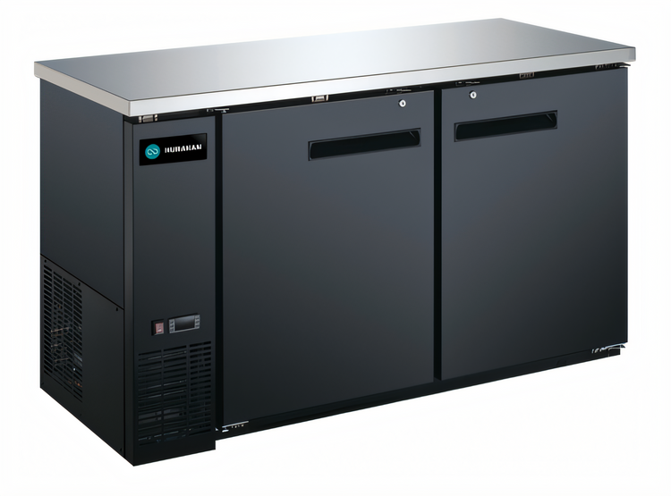 Product image #1 for Hurakan by Equip.me 60-Inch Narrow Two-Door Solid Back Bar Refrigerator
