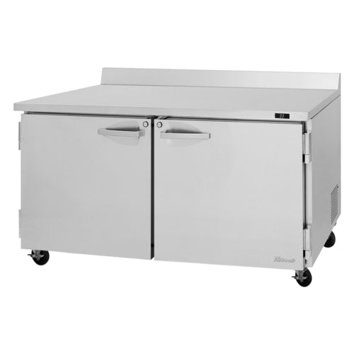 Product image #1 for Turbo Air PRO 60-1/4-Inch Two-Section Worktop Refrigerator with Self-Cleaning Condenser