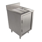 Thumbnail image #1 for BK Resources UBC-1821H 18 x 21 Inch Stainless Steel Under Bar Cabinet with Hinged Door, Drainboard Top and 4-Inch Riser