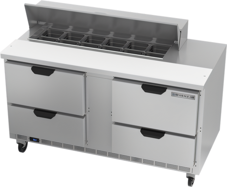 Product image #1 for Beverage Air 60-Inch Sandwich Prep Table with 4 Drawers and 12-Pan Top