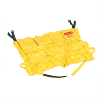 BRUTE Yellow Vinyl Caddy Bag with 12 Pockets, 20-Inch Deep x 20-1/2-Inch High