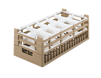 Vollrath Signature Half-Size X-Tall 10-Compartment Polypropylene Compartment Glass Rack