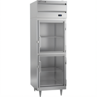 Beverage Air P Series 1-Section Reach-In Freezer with 2 Lockable Half Glass Doors, 21.01 Cu. Ft.