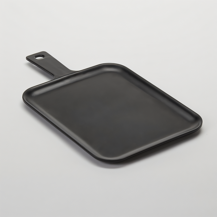 Product image #1 for American Metalcraft Rectangular Black Melamine Serving Peel with Handle, 9-1/8 x 7-3/8 Inch