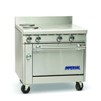 Thumbnail image #1 for Imperial (Middleby) Spec Series IHR-2HT 36-Inch Heavy-Duty Gas Range with Two 18-Inch Hot Tops and Standard Oven