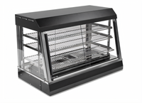 Vollrath HFM-36 Countertop Self-Service Hot Food Merchandiser, 36 Inch Wide, Angled, Illuminated, 3 Adjustable Shelves