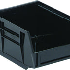 Thumbnail image #1 for Quantum QUS210CO Conductive Stackable/Hanging Storage Bin, Black, 4-1/8"W x 5-3/8"D x 3"H, Divider Slot, Rear Hanger
