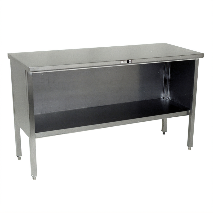 Product image #1 for John Boos EBOS4-2484 Enclosed Base Open Front Stainless Steel Work Table, Flat Top, 84 x 24 Inches