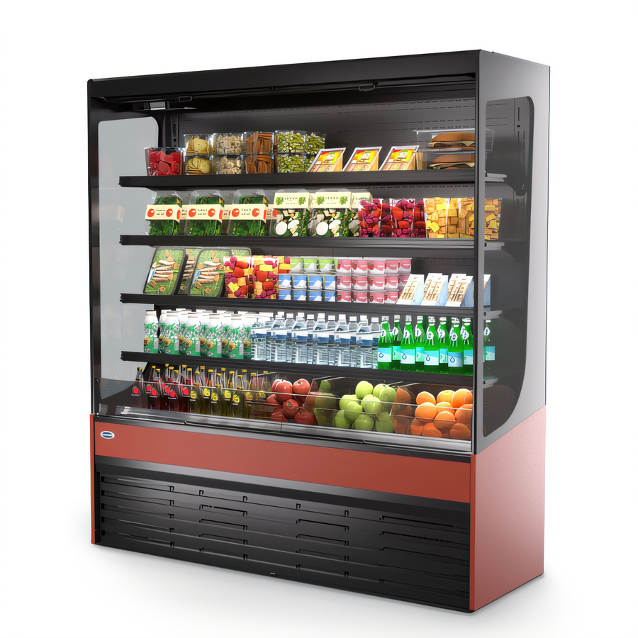 Product image #1 for Federal Industries Vision Series VRSL6078S Slim-Line High-Profile Self-Serve Refrigerated Display Case, 59.25"W x 24"D x 78"H