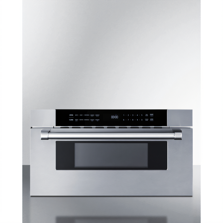 Product image #1 for Summit Commercial 30-Inch Built-In Drawer Microwave Oven, 1.2 Cu. Ft., Black Stainless Steel Door