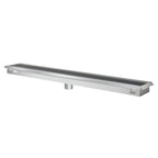 Thumbnail image #1 for Koolmore KM-FTG-1260 12 x 60-Inch 304 Stainless Steel Commercial Floor Trough Drain with Subway-Style Grating and Removable Basket