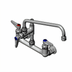Thumbnail image #1 for T&S Brass Double Pantry Faucet with Add-On Faucet, Wall Mount, 8-Inch Centers, 12-Inch Swing Nozzle
