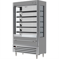 Beverage-Air Vuemax Slim Open-Air Merchandiser Refrigerator with 5 Shelves, Gray, 47-7/16 Inch Wide
