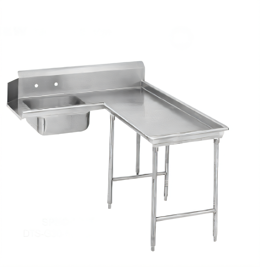 Product image #1 for Corner Island Soiled Dishtable with 20" x 20" x 5" Pre-Rinse Sink, Right-to-Left