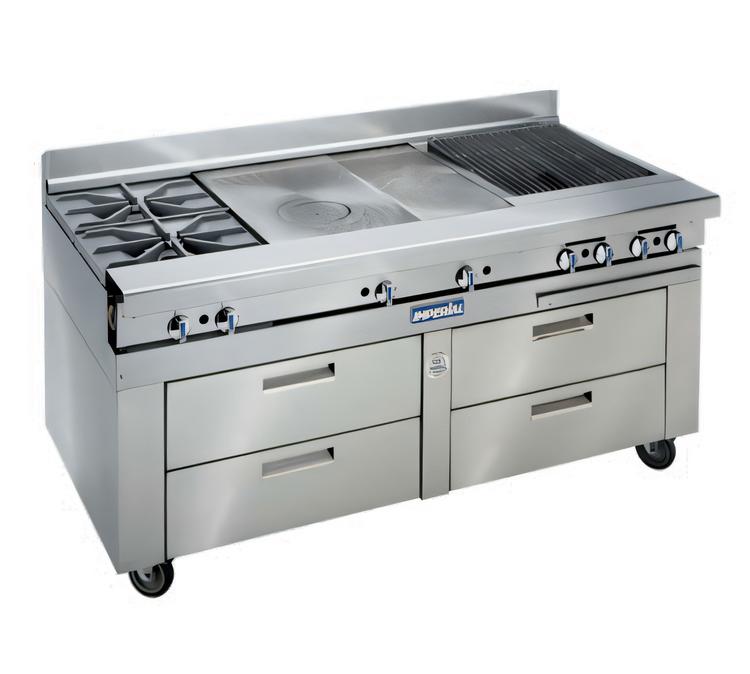 Product image #1 for Imperial Spec Series 72-Inch Sizzle 'N Chill System with 4 Drawers, Remote Refrigeration