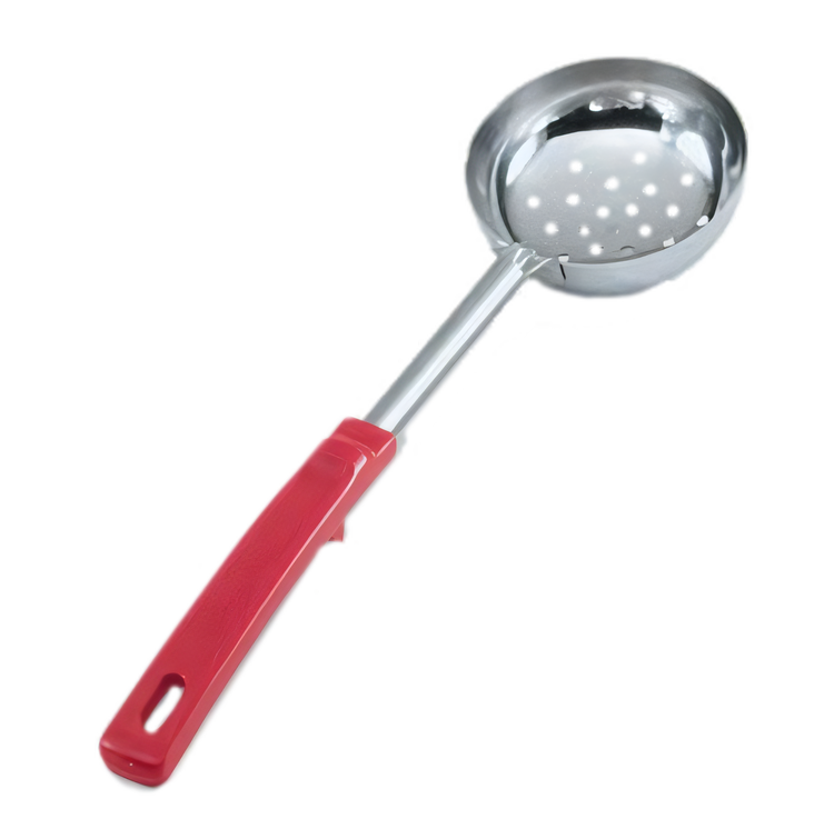 Product image #1 for Vollrath Spoodle 8 oz Perforated Portion Control Serving Spoon with Orange Grip 'N Serv Handle