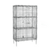 Thumbnail image #1 for Metro Super Erecta Stationary Chrome Security Cage with 2 Intermediate Shelves