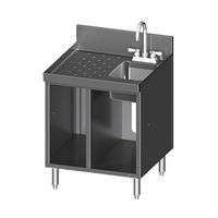 CHOICE 24-Inch Stainless Steel Underbar Sink Cabinet with Left Drainboard
