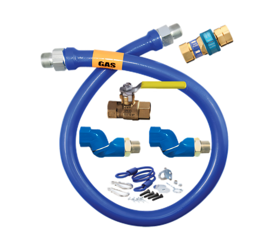 Product image #1 for Dormont Blue Hose 3/4-Inch Inside Diameter x 24-Inch Moveable Gas Connector Deluxe Kit
