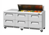 Thumbnail image #2 for Turbo Air Super Deluxe Front Breathing 72-5/8-Inch 3-Section Refrigerated Sandwich/Salad Prep Table Workstation with 12 Pans and 6 Drawers