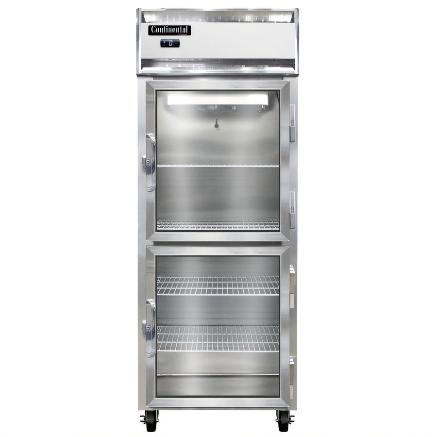 Product image #1 for Continental Refrigerator 1FENGDHD Extra-Wide One-Section Reach-In Display Freezer with Half Glass Doors