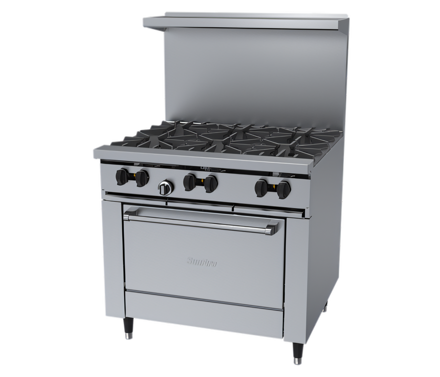 Product image #1 for Garland Signature Sunfire 36-Inch Commercial Gas Range with 6 Open Burners and Standard Oven