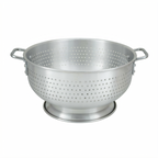 Thumbnail image #1 for Winco ALO-16BH 16-Quart Aluminum Colander with Base and Handles, 16.5-Inch Diameter Case of 4