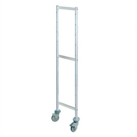 Fermod Fermostock 64 Inch High x 22 Inch Deep Mobile Shelving Upright, Anodized Aluminum
