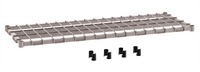 Metro Super Erecta 48 Inch W x 18 Inch D Wire Deck Dunnage Shelf, Gray Epoxy-Coated with Microban