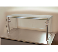 Advance Tabco Sleek Shield Single-Sided Self-Service Food Shield with Stainless Steel Shelf, 36 x 12 Inch