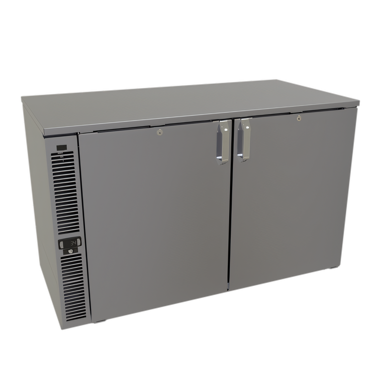 Product image #1 for Glastender 48-Inch One-Zone Side-Serviced Low-Profile Two-Section Glass Froster with Swing Doors