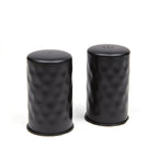 Thumbnail image #1 for American Metalcraft BHSP2 Salt & Pepper Shaker Set, 2 oz. Each, Black Hammered Stainless Steel Case of 200