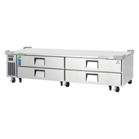 Everest Refrigeration ECB96D4 Two-Section Four-Drawer Chef Base Refrigerator, 95-1/2-Inch Wide