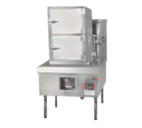 Town YF-STMR-SS Gas Steamer Range and Cabinet with AutoFill, Stainless Steel, 2 Compartments, 34-Inch x 41-Inch Base