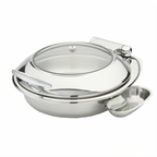 Thumbnail image #1 for American Metalcraft Evolution REVLRD20 7-Quart Round Stainless Steel Induction-Ready Chafer with Slow-Release Glass Lid