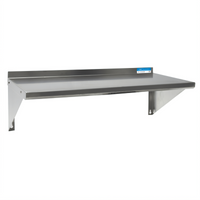BK Resources Premium T-304 Stainless Steel Wall-Mounted Shelf, 36 x 16 Inches