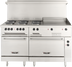 Thumbnail image #1 for Vulcan 60-Inch Electric Restaurant Range with 6 French Hotplates, 24-Inch Griddle, and Standard & Oversized Ovens
