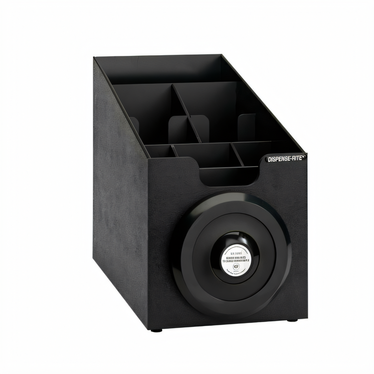Product image #1 for Countertop Cup Dispensing Cabinet with Lid, Straw & Condiment Organizer for 8 to 44 oz Cups