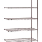 Thumbnail image #1 for Metro Super Erecta SE-2424K4-74-A5 Add-On Wire Shelving Unit, 24"W x 24"D x 74"H, 800 lb. capacity per shelf, 2000 lb. capacity per unit, 1" shelf
