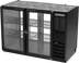 Thumbnail image #1 for Beverage-Air BB48HC-G-PT-B 48-Inch Two-Section Pass-Thru Back Bar Refrigerator with 4 Glass Doors and Stainless Steel Top
