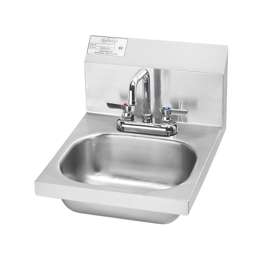 Product image #1 for Krowne Wall-Mounted Stainless Steel Hand Sink with Gooseneck Faucet