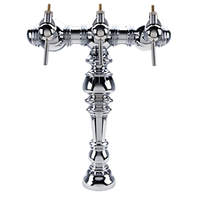Product image #1 for Celine Countertop Air-Cooled Wine Font with 3 Side Pull Faucets