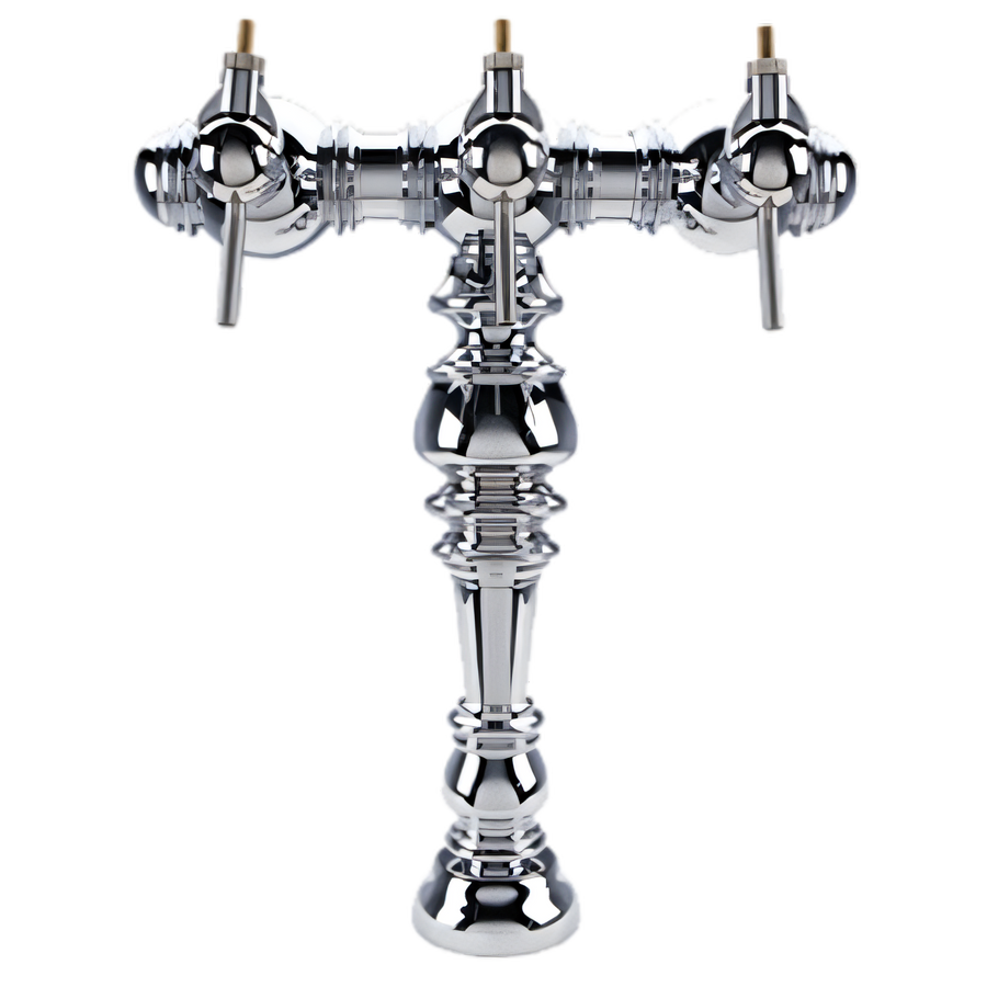 Product image #1 for Celine Countertop Air-Cooled Wine Font with 3 Side Pull Faucets
