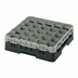 Thumbnail image #2 for Cambro Camrack® Full Size Low Profile 25-Compartment Glass Rack with Soft Gray Extender, Black