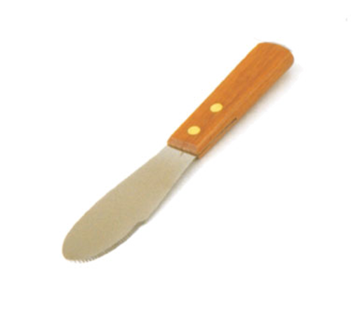 Product image #1 for Crestware Stainless Steel Serrated Round-End Spreader with Wood Handle, 6-Inch Overall Length