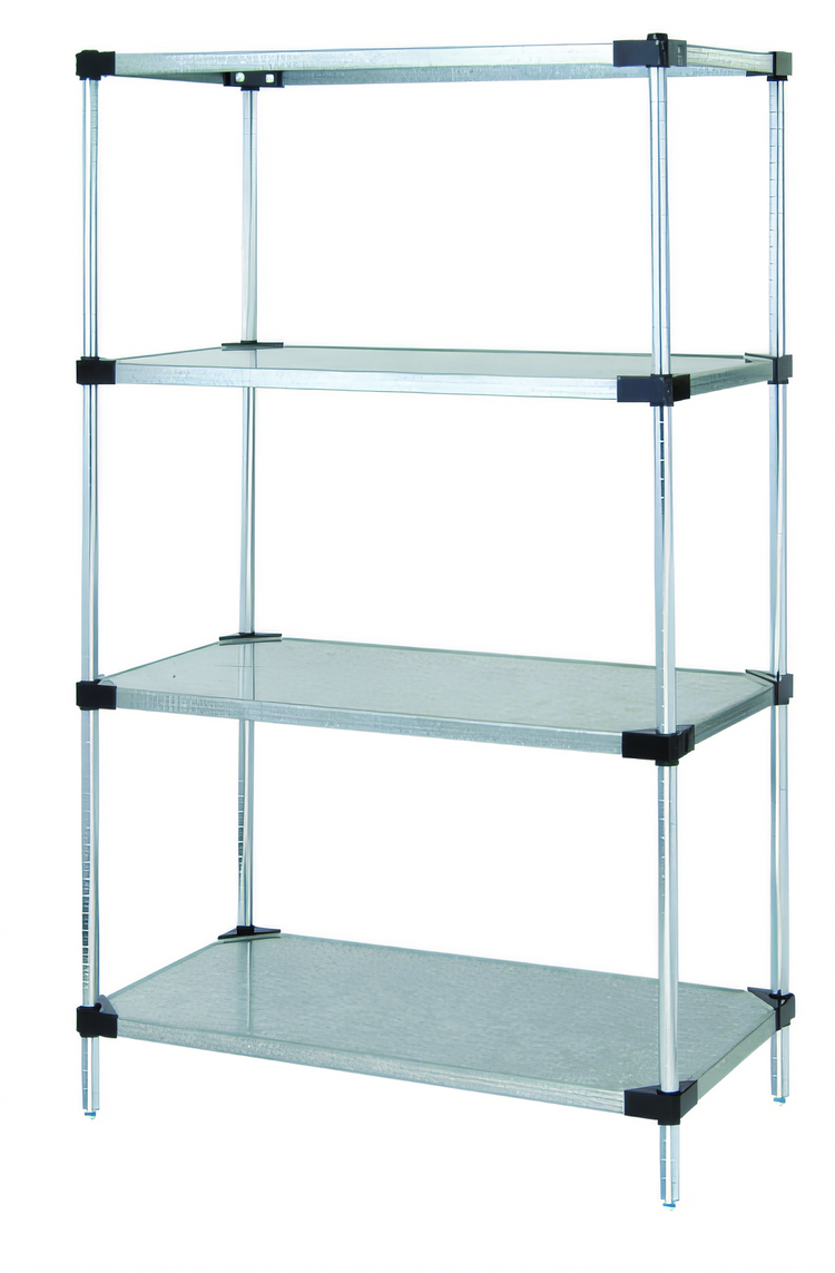 Product image #1 for Quantum 42"W x 24"D x 54"H Solid Shelving Starter Kit with 4 Shelves and 4 Posts