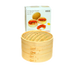 Thumbnail image #1 for Town Equipment 10-Inch Bamboo Dim Sum Steamer Set with 2 Steamers and Cover