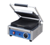 Thumbnail image #1 for Globe Single Countertop Electric Bistro Panini Grill with 10 x 10 Inch Cast Iron Grooved Plates