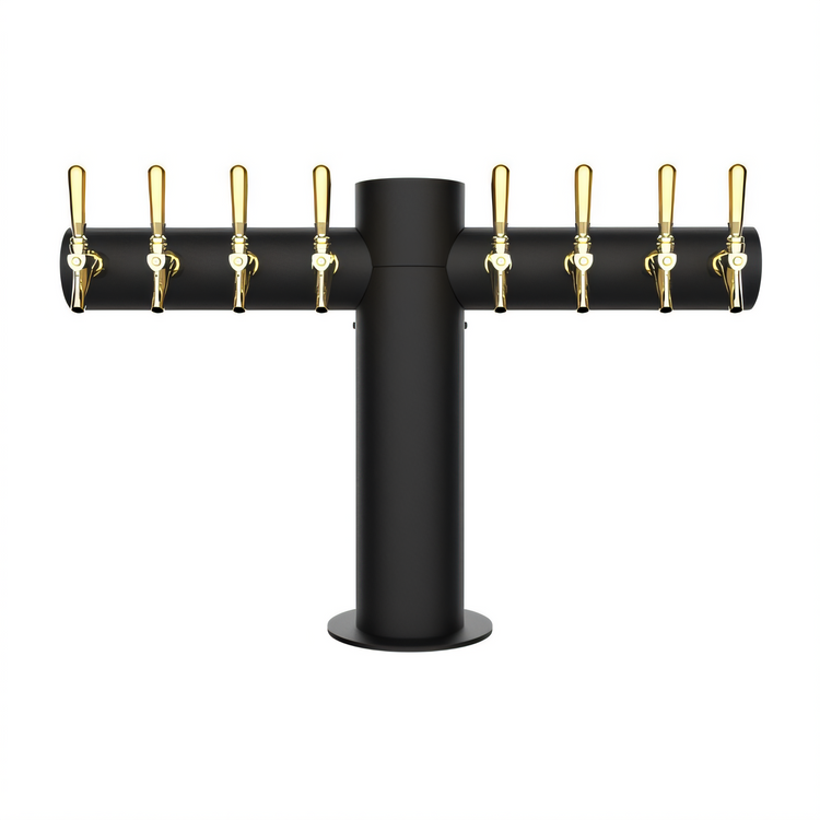 Product image #1 for Micro Matic Metropolis T 8-Faucet Matte Black Glycol-Cooled Draft Tower